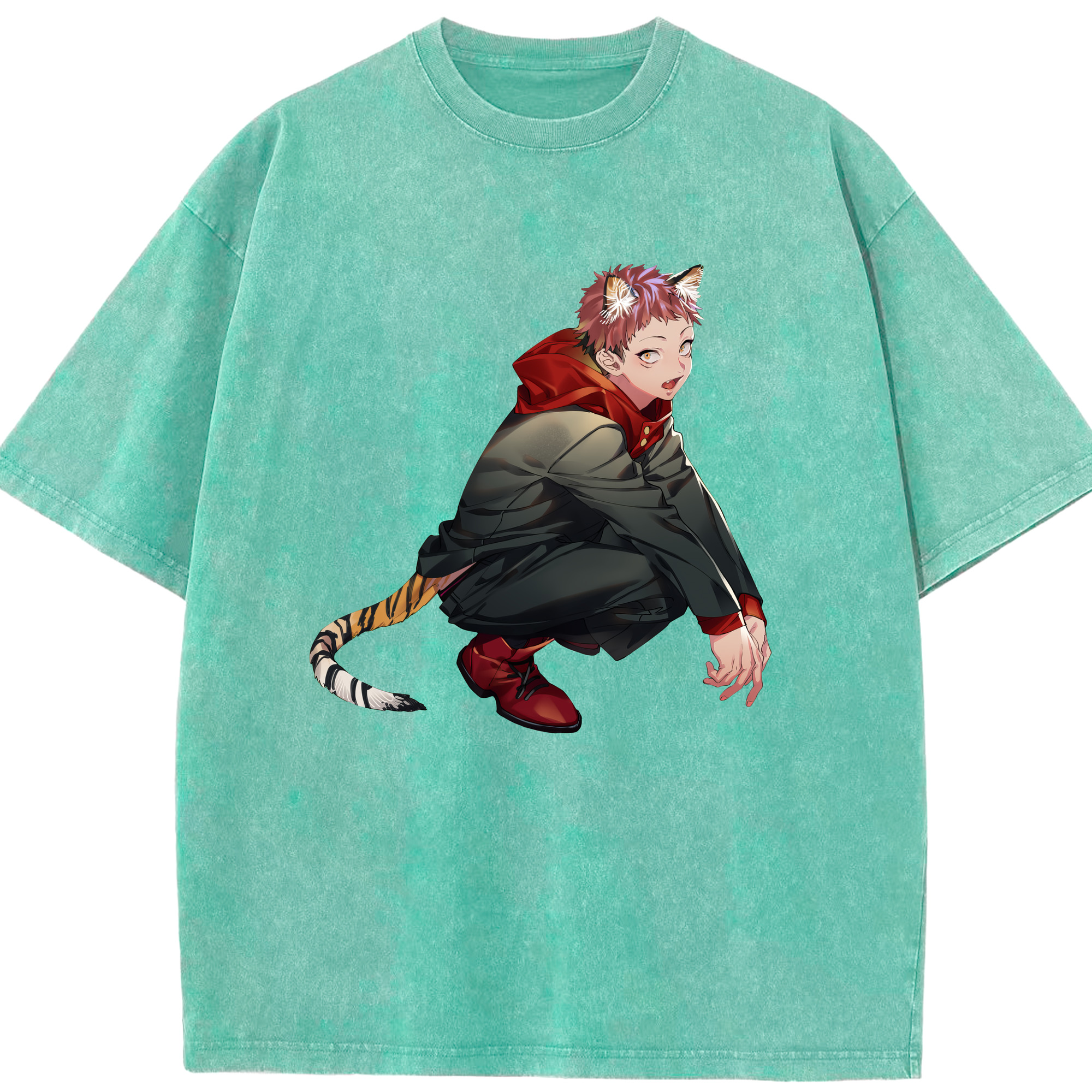 （画像用） 呪術廻戦 Jujutsu Kaisen 綿100% ヴィンテージ風 半袖Tシャツ（フロントプリント）